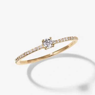 Lana Stackable Solo Diamond Ring In In 14k Yellow Gold