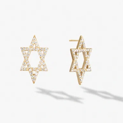 Lana Star Of David Diamond Studs In In 14k Yellow Gold
