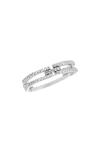 Lana Tag Link Moveable Diamond Ring In Metallic