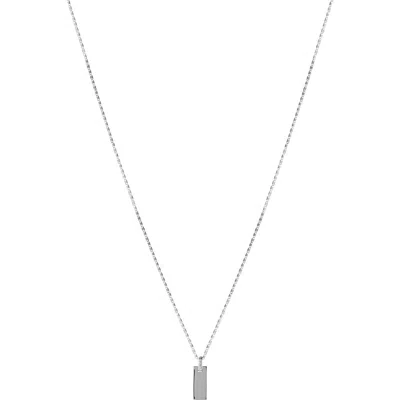 Lana Tag Link Pendant In Metallic