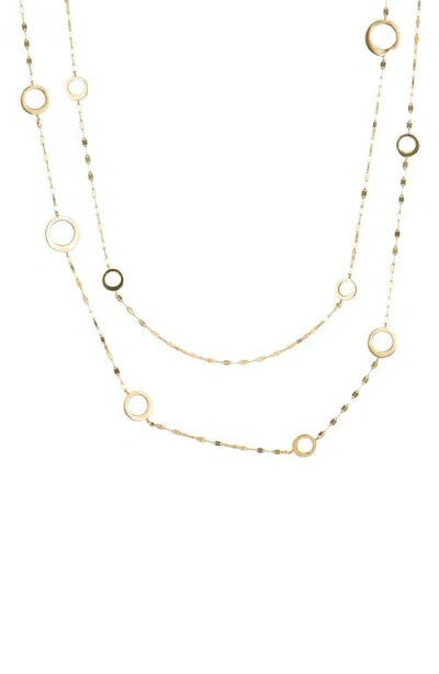 Lana Tango Circle Station Layered Necklace In Yellow Gold