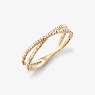 Lana Thin Diamond Criss Cross Ring 6 14k In Gold