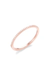 Lana Thin Diamond Stacking Ring In Pink