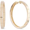 Lana Thin Flash Tile Hoop Earrings In Yellow