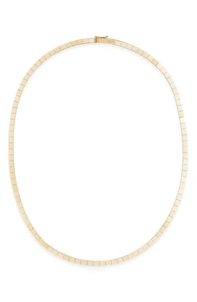 Lana Thin Flash Tile Necklace In Gold