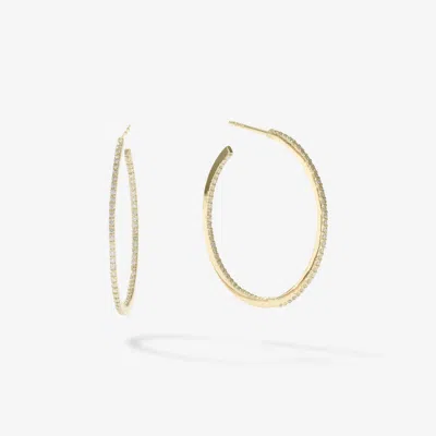 Lana Thin Inside Out Diamond Hoops 14k In Gold