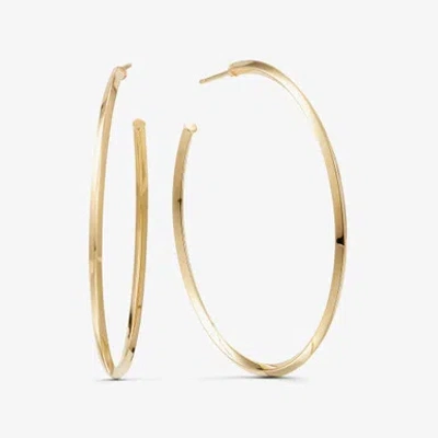 Lana Thin Royale Hollow Hoops In In 14k White Gold