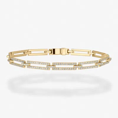 Lana Thin Tag Link Moveable Diamond Bracelet 14k In Metallic