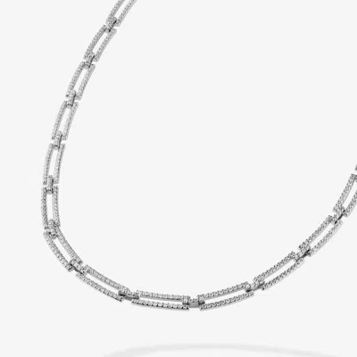 Lana Thin Tag Link Moveable Diamond Choker Necklace 14k In Neutral