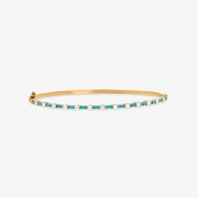Lana Turquoise & Diamond Bangle 14k In Yellow