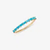 Lana Turquoise Baguette Stackable Ring 14k In Gold