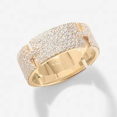 Lana Vanity Tag Pave Diamond Ring 6 14k In Orange