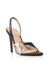 Lana Wilkinson Women's Caitlin Heel In Black Kid Leather In Multi