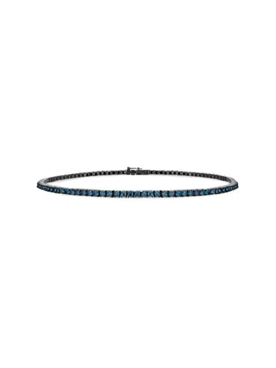 Lana Women's 14k Black Gold & Blue Diamond Tennis Bracelet