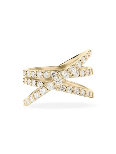 Lana Women's 14k Gold & 1.52 Tcw Diamond Crisscross Ring In Yellow Gold