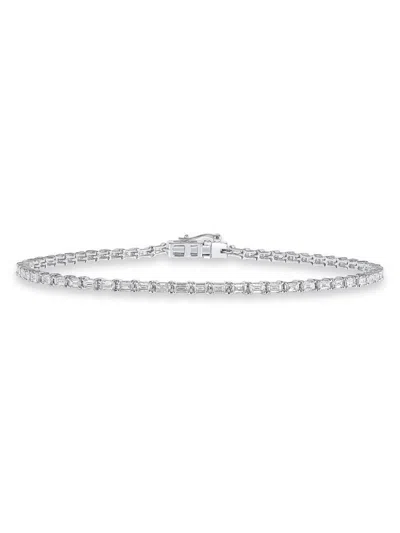 Lana Women's 14k White Gold & 1.30 Tcw Diamond Tennis Bracelet In Pink