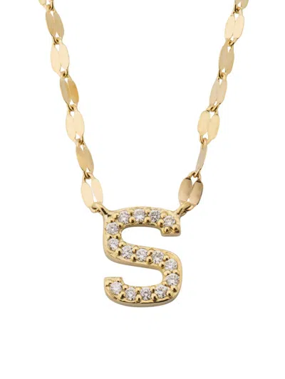 Lana Women's 14k Yellow Gold & 0.06 Tcw Diamond Initial Pendant Necklace