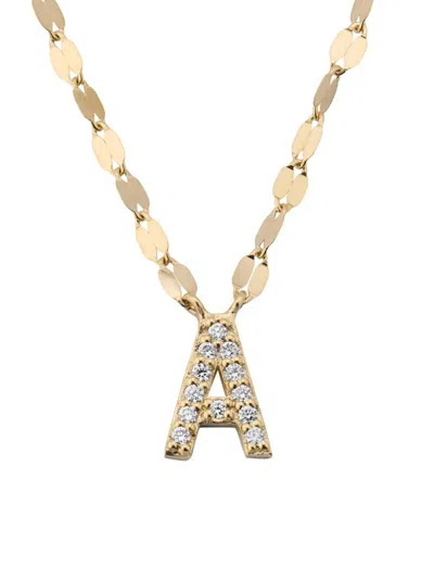 Lana Women's 14k Yellow Gold & 0.06 Tcw Diamond Initial Pendant Necklace
