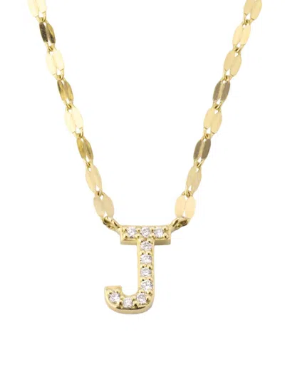 Lana Women's 14k Yellow Gold & 0.06 Tcw Diamond Initial Pendant Necklace