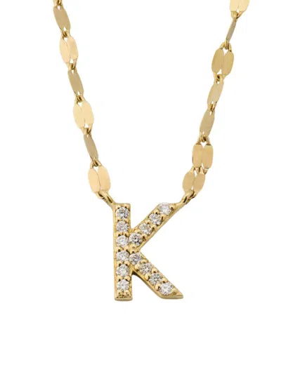 Lana Women's 14k Yellow Gold & 0.06 Tcw Diamond Initial Pendant Necklace