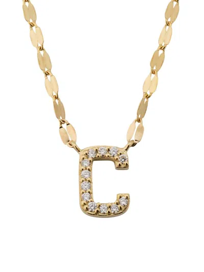 Lana Women's 14k Yellow Gold & 0.06 Tcw Diamond Initial Pendant Necklace