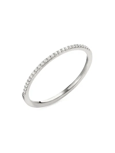 Lana Women's 14k Yellow Gold & 0.07 Tcw Diamond Stackable Band In White Gold