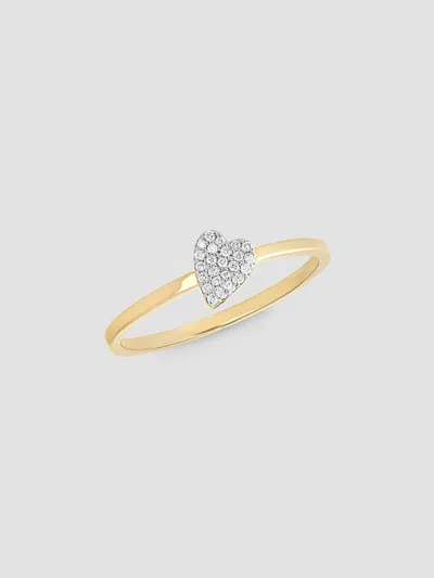 Lana Women's 14k Yellow Gold & 0.07 Tcw Diamond Stackable Heart Ring