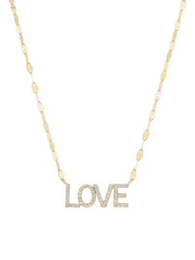 Lana Mini Love Diamond Pendant Necklace In Gold