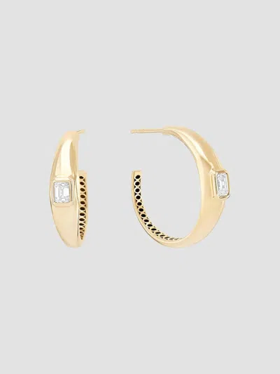 Lana Solo Emerald Diamond Protofusion Hoops In In Gold