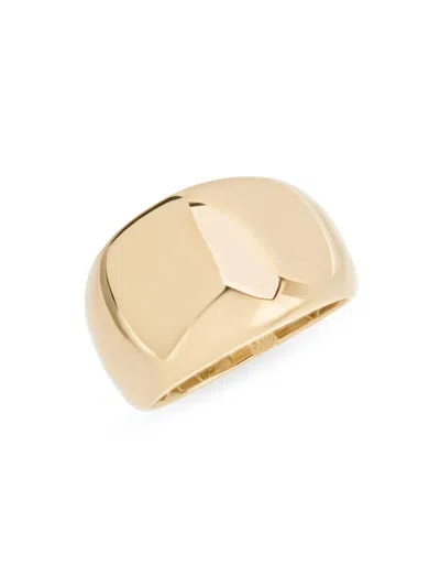 Lana Women's 14k Yellow Gold Curved Bubble Ring In Pattern