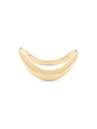 Lana Women's 14k Yellow Gold Curved Bubble Ring