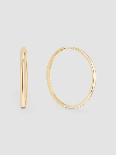 Lana Medium Gold Hinge Hoops In