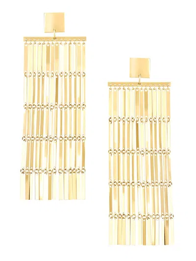 Lana Women's 14k Yellow Gold Laser Chandelier Earrings