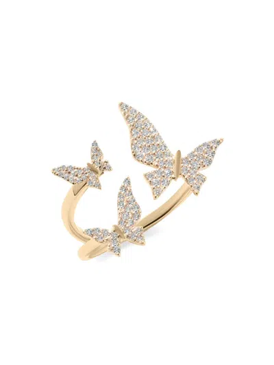 Lana Women's Butterfly 14k Yellow Gold & 0.49 Tcw Diamond Ring