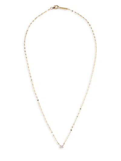 Lana Women's Emerald-cut Diamond & 14k Gold Pendant Necklace In Green
