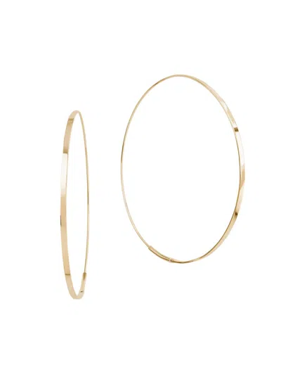 Lana Jewelry 14k White Gold Magic Flat Medium Hoop Earrings