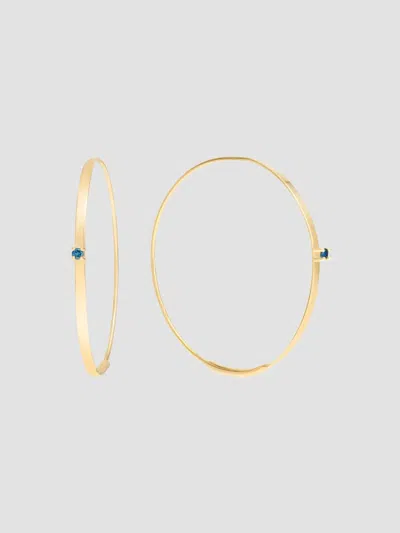 Lana Women's Magic Hoop 14k Yellow Gold & 0.03 Tcw Blue Diamond Earrings
