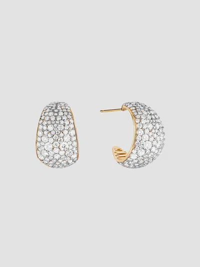 Lana Pave Diamond Dipped Protofusion Huggies In In Silver