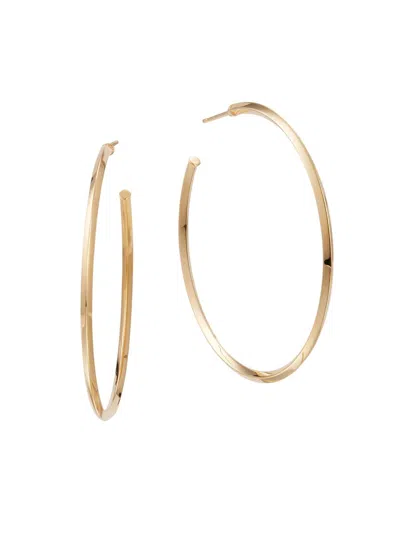 Lana Jewelry 14k Yellow Gold Narrow Royale Large Hoop Earrings