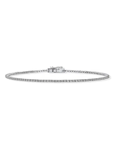 Lana Thin Diamond Tennis Bracelet 14k In Purple