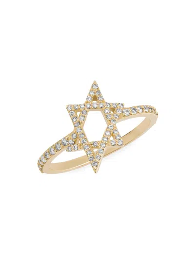 Lana Women's Star Of David 14k Yellow Gold & 0.27 Tcw Diamond Ring
