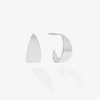 Lana Wrapped Curved Huggies In In Silver