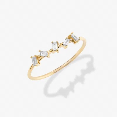 Lana Zig Zag Baguette Diamond Stackable Ring 14k In Gold