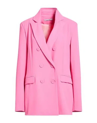 Lanacaprina Woman Blazer Pink Size 10 Polyester, Elastane