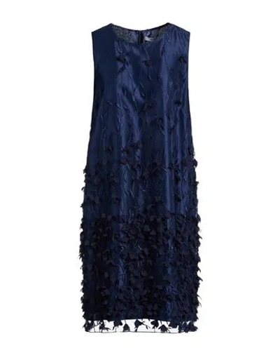 Lanacaprina Woman Midi Dress Blue Size 14 Polyester