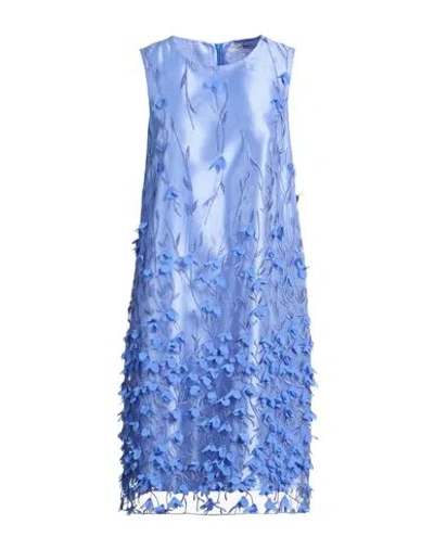 Lanacaprina Woman Midi Dress Light Blue Size 14 Polyester In Brown