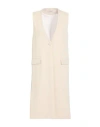 Lanacaprina Woman Overcoat & Trench Coat Ivory Size 8 Polyester, Elastic Fibres In White