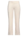 Lanacaprina Woman Pants Beige Size 4 Polyester, Elastane In Beige