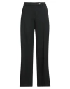 Lanacaprina Woman Pants Black Size 10 Polyester, Viscose, Elastic Fibres