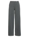Lanacaprina Woman Pants Lead Size 6 Polyester, Viscose, Elastic Fibres In Gray